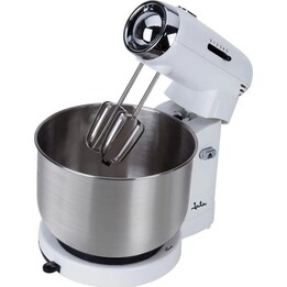 Robot da cucina Jata MZ670 con ciotola in acciaio inossidabile da 3,5 L, 350 W, 5 velocità, base girevole, 2 ganci per impastare