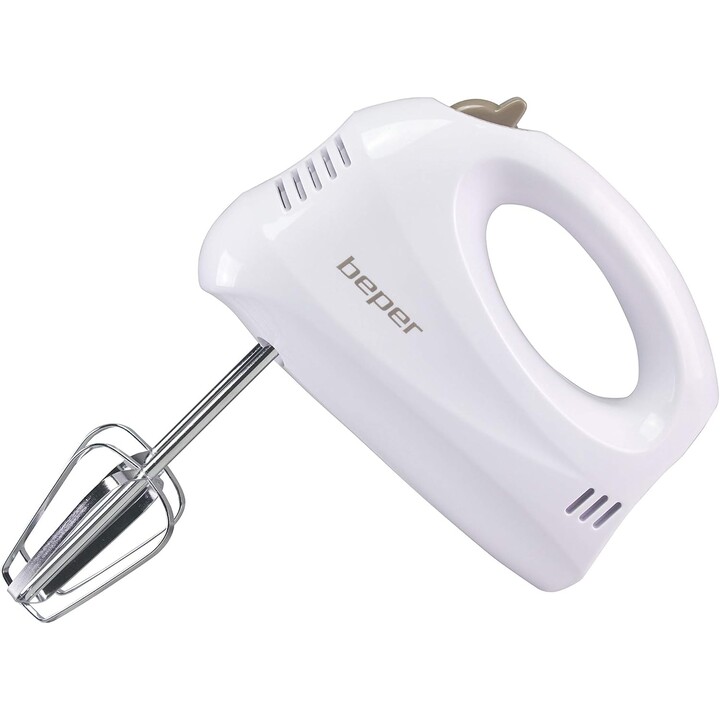 Mixeur électrique Beper BP.304, 150 W, ABS, acier chromé, blanc/gris tourterelle