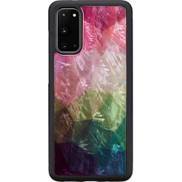 Custodia iKins per Samsung Galaxy S20 con motivo floreale acquatico, colore nero.