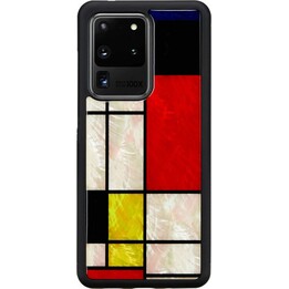 Custodia iKins per Samsung Galaxy S20 Ultra, colore nero mondrian.