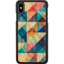 Capa para smartphone iKins para iPhone XS Max, preta com estampa mosaico.