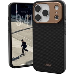 Capa UAG Fibr Armr MagSafe para iPhone 17 Pro compatível com MagSafe (Kevlar Grafite/Bronze)