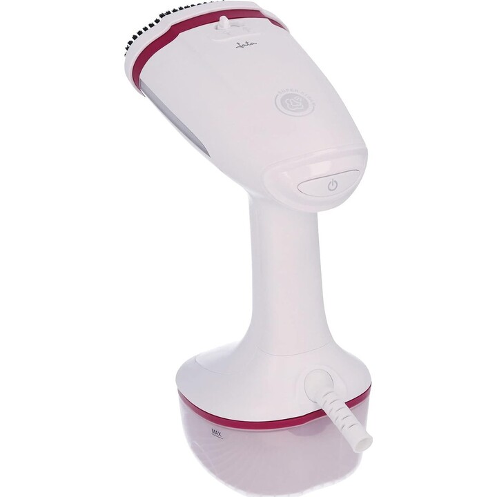 Plancha de vapor vertical JATA JEPL7000 con placa cerámica. Vapor continuo de 25 g/min. Cepillo para tejidos gruesos