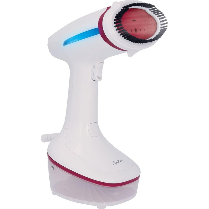 Ferro a vapor vertical JATA JEPL7000 com painel cerâmico. Vapor contínuo de 25 g/min. Escova para tecidos grossos