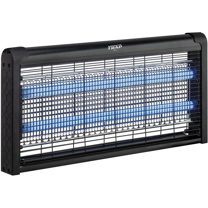 Jata MOST3548: matamosquitos eléctrico profesional con luz UV para 60 m², matainsectos con descarga, 2 lámparas UV, bandeja extr