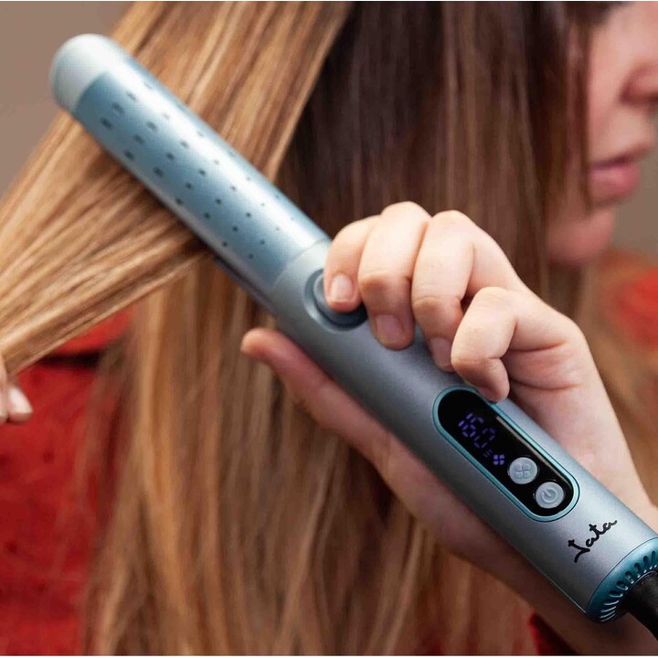 JATA JBPP1588 Piastra e arricciacapelli con getto d'aria, tecnologia Cool Air, piastre ceramiche flottanti, 4 impostazioni di te
