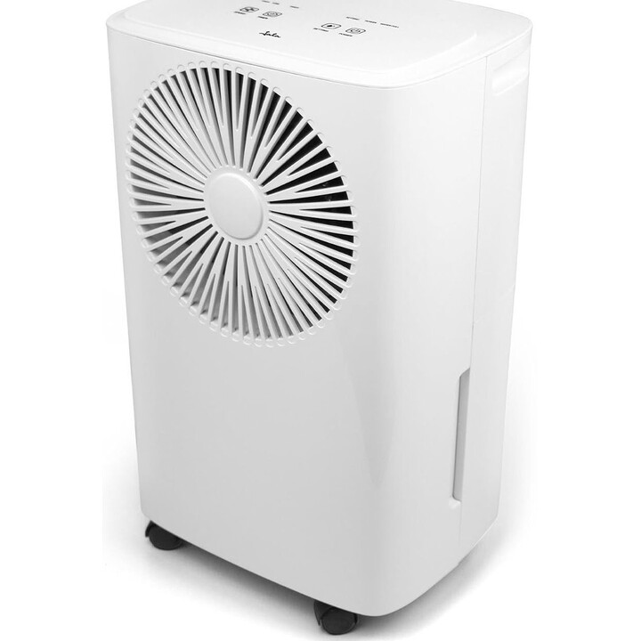 Déshumidificateur JATA JEHU2413 : 12 L/jour pour 15 m², réservoir de 2 L, 42 dB, minuterie 24 h, contrôle de l'humidité 40-80 %,