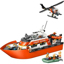 Blocks City 60504 Küstenwachen-Rettungsboot und Hubschrauber