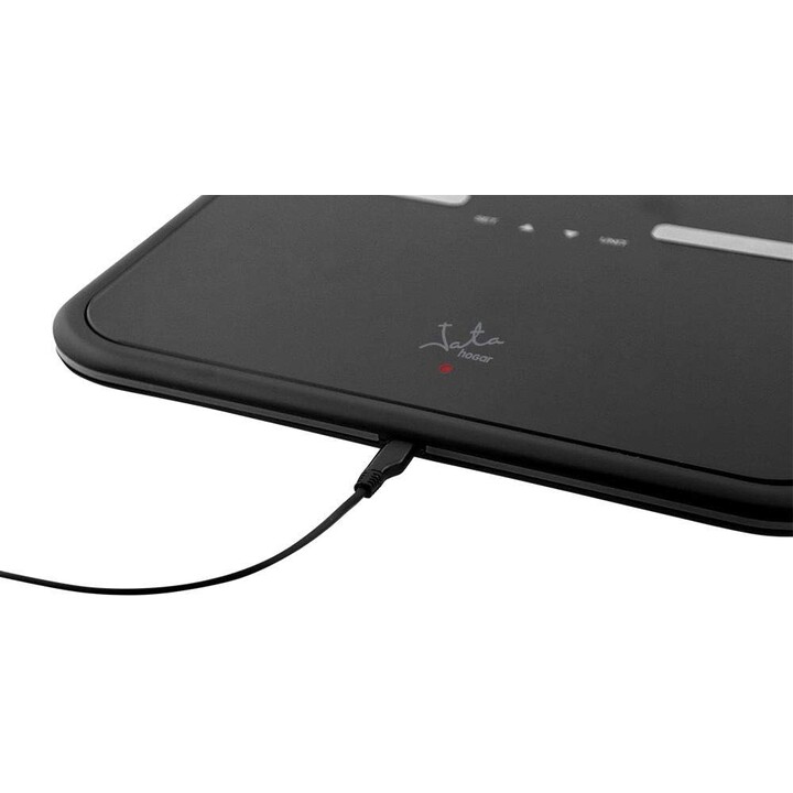 Bilancia da bagno digitale Jata 538 con misurazione del grasso corporeo, display LCD, alta precisione, ricarica USB, portata mas