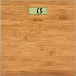 Pèse-personne numérique Jata Hogar 489 Bamboo avec grand écran LCD. Haute précision. 4 capteurs. Indicateur de surpoids. Mise en