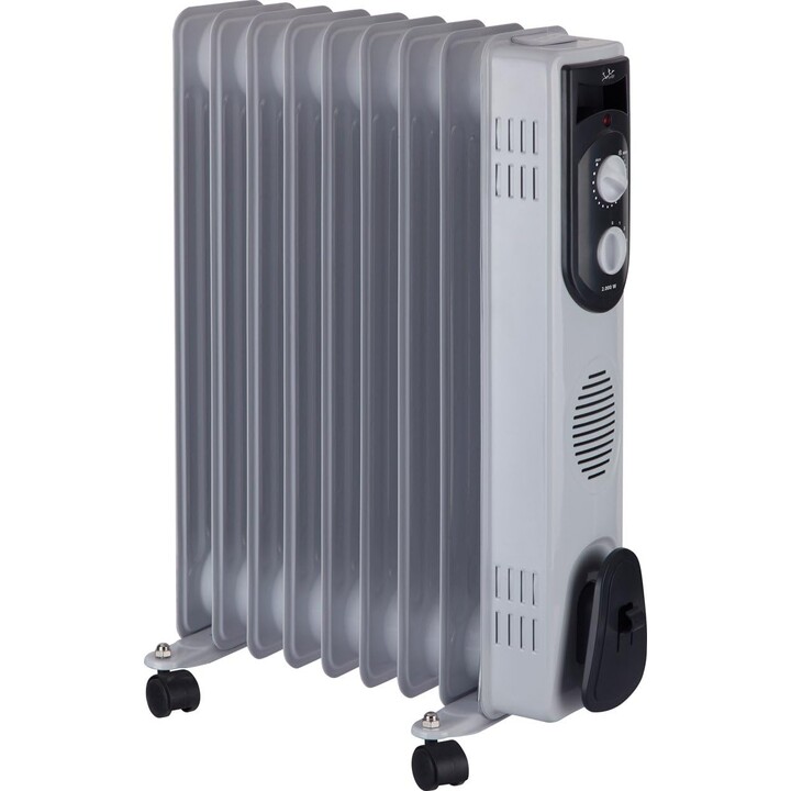 Radiador de aceite JATA R109 con 9 módulos, 2000 W, 3 niveles de calor, termostato regulable y ruedas giratorias