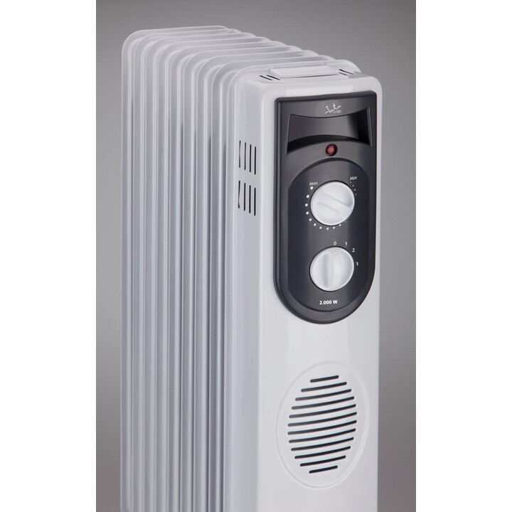 Radiador de aceite JATA R109 con 9 módulos, 2000 W, 3 niveles de calor, termostato regulable y ruedas giratorias
