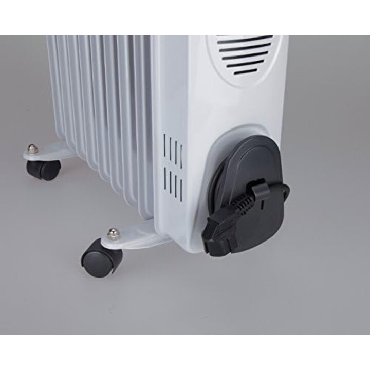 Radiador de aceite JATA R109 con 9 módulos, 2000 W, 3 niveles de calor, termostato regulable y ruedas giratorias
