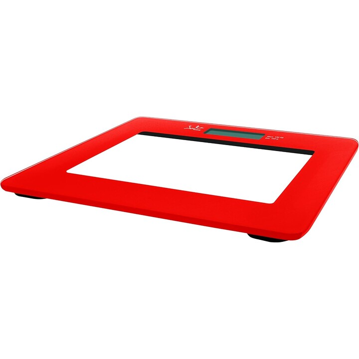 Báscula electrónica de cristal Jata Hogar 290R con pantalla LCD, roja