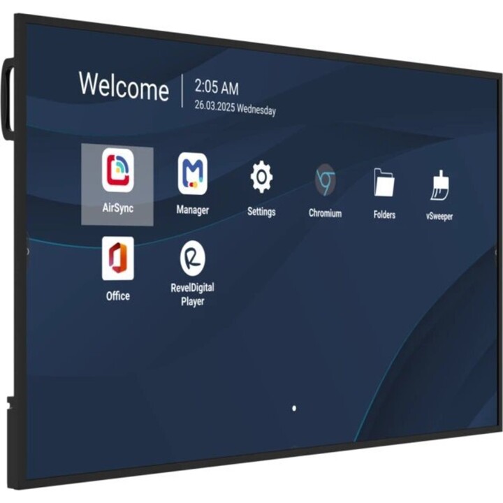 Ecrã LED de grande formato ViewBoard de 65 polegadas, 3840x2160, 500 nits, Android 14, funcionamento 24 horas por dia, 7 dias po