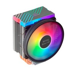 Lüfter mit Kühlkörper für Mars Gaming CPU MCPU44 Schwarz Dual ARGB Beleuchtung 4 Heatpipes a