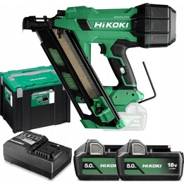 Clavadora a batería HiKOKI NR1890DCAWQZ de 18 V, clavos D34-90, 2 baterías de 5,0 Ah en estuche HSC IV