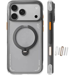 TORRAS Ostand Spin Air Case - Compatible with MagSafe for iPhone 17 Pro (Shadow Black)