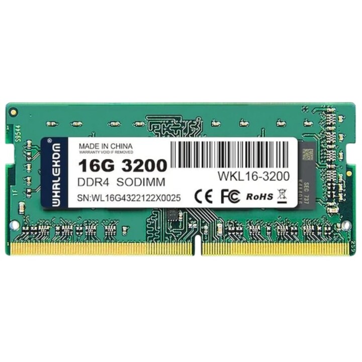 Whalekom WK4SO32 16GB/ DDR4/ 3200MHz/ 1.2V/ CL19/ SODIMM RAM Memory