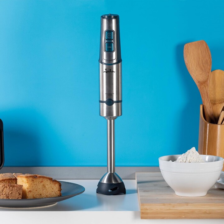 Mixeur plongeant professionnel JATA JEBT1854, 1 500 W, lames en acier inoxydable et pied, vitesse réglable et fonction TURBO, pi
