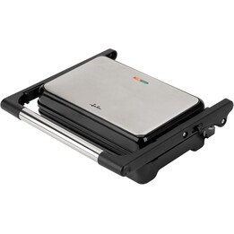 JATA JEGR1183 : grill électrique double de 1 500 W avec ouverture à 180°, couvercle à charnière, thermostat réglable, plaques li