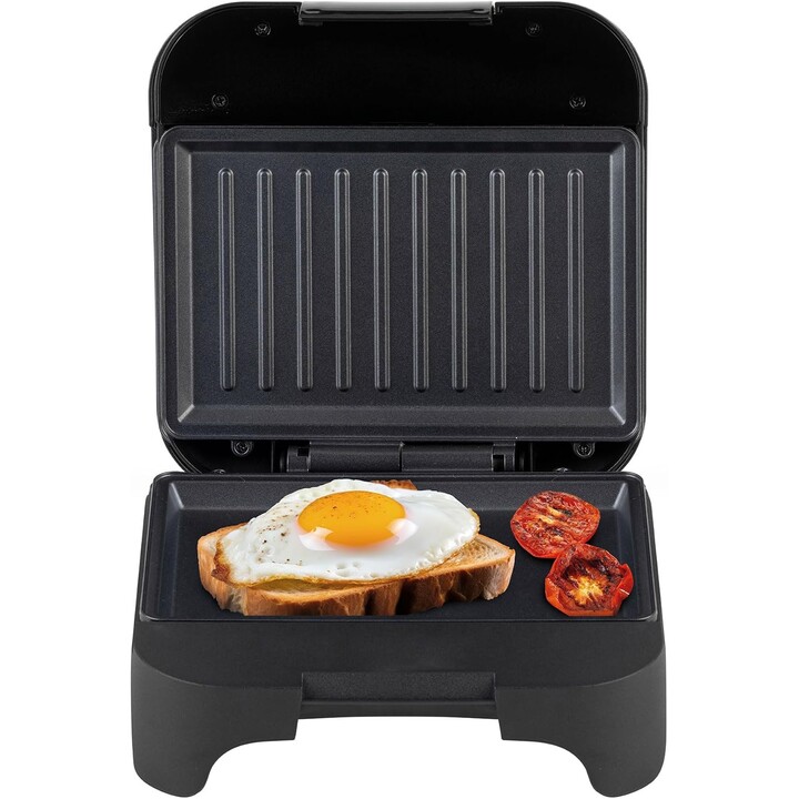 JATA JEGR1165 Double Grill : grill électrique compact de 750 W avec plaques antiadhésives de 21 x 14 cm, sans PFOA, facile à net