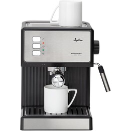 JATA JECA 2525 - Machine à expresso 20 bars, 850 W. Bras avec double sortie et filtre pour 1 ou 2 tasses. Buse à vapeur pour fai