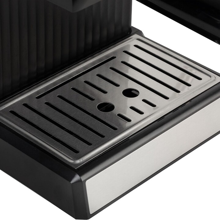 JATA JECA 2525 - Cafetera espresso de 20 bares y 850 W. Brazo con doble salida y filtro para 1 o 2 cafés. Vaporizador para monta