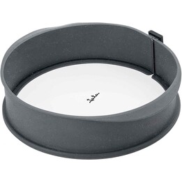 JATA HMOL1124: molde redondo de silicona con base de cristal de 26 cm, molde desmontable antiadherente para tartas y pasteles, a