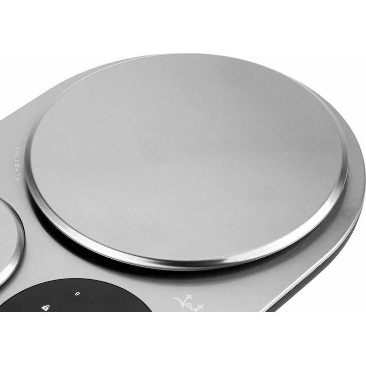 JATA HBAL1254 Digital Kitchen Scale with Double Platform. Maximum Precision. Kitchen Scale for Food and Jewelry. Up to 5 kg. Sta