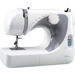 JATA JSMC5217 Sewing Machine with 13 Stitch Designs, Lockstitch and Zigzag. 4-Step Buttonhole with Portable Foot Pedal. Includes