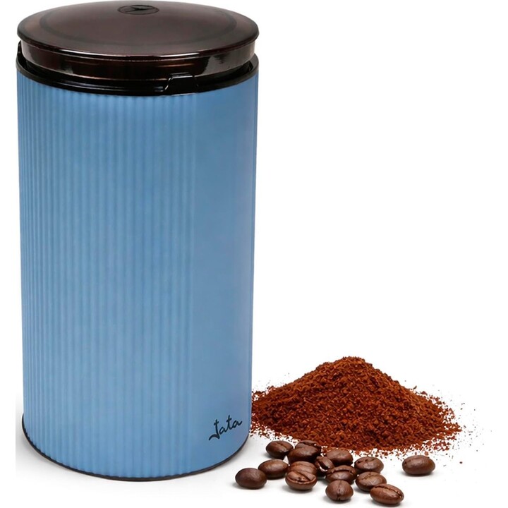 JATA JEML1150 Electric Coffee Grinder 150W, Grinder for Coffee, Spices and Seeds, Stainless Steel Blades, 55g Capacity, Transpar