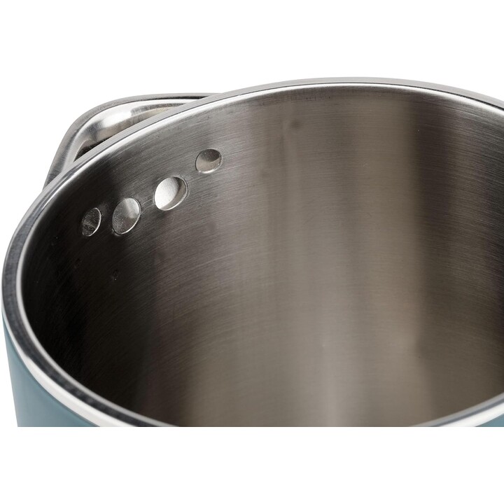 Bollitore elettrico JATA JEHA1808. Capacità: 0,8 L. 1000 W. Velocità massima. Filtro anticalcare. Base girevole a 360°. Spia lum