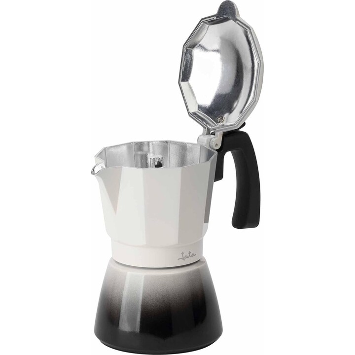 Macchina da caffè italiana Jata Hogar HCAF2412, 12 tazze, compatibile con i piani a induzione, moka in alluminio, adatta a tutti