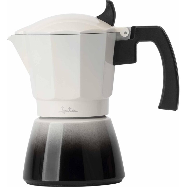 Jata Hogar HCAF2412 Italienische Kaffeemaschine, 12 Tassen, induktionsgeeignet, Moka-Kanne aus Aluminium, für alle Herdarten gee