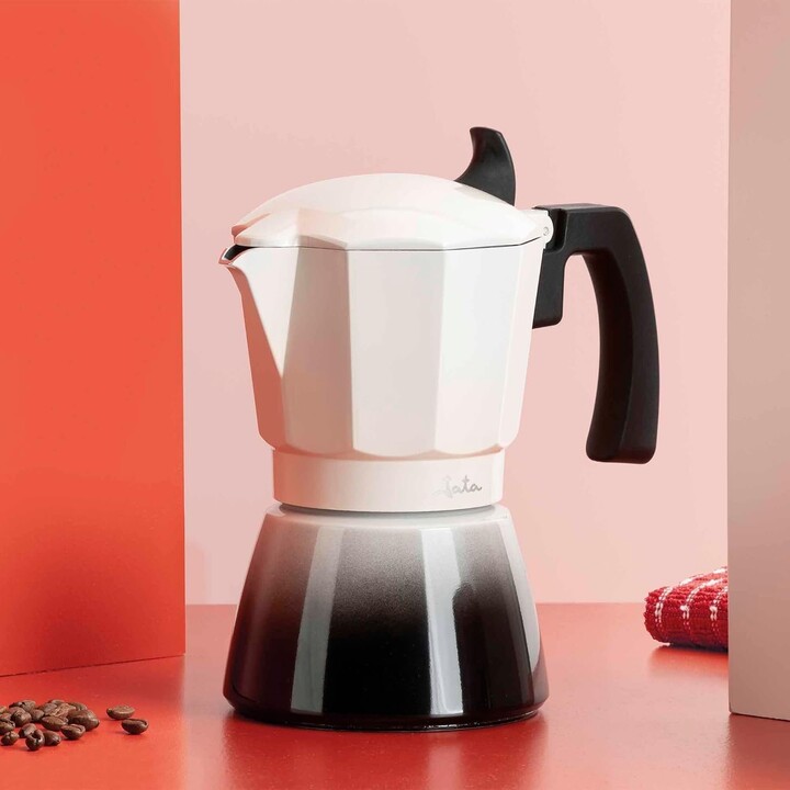 Cafeteira italiana Jata Hogar HCAF2412, 12 chávenas, compatível com fogões de indução, cafeteira Moka em alumínio, adequada para