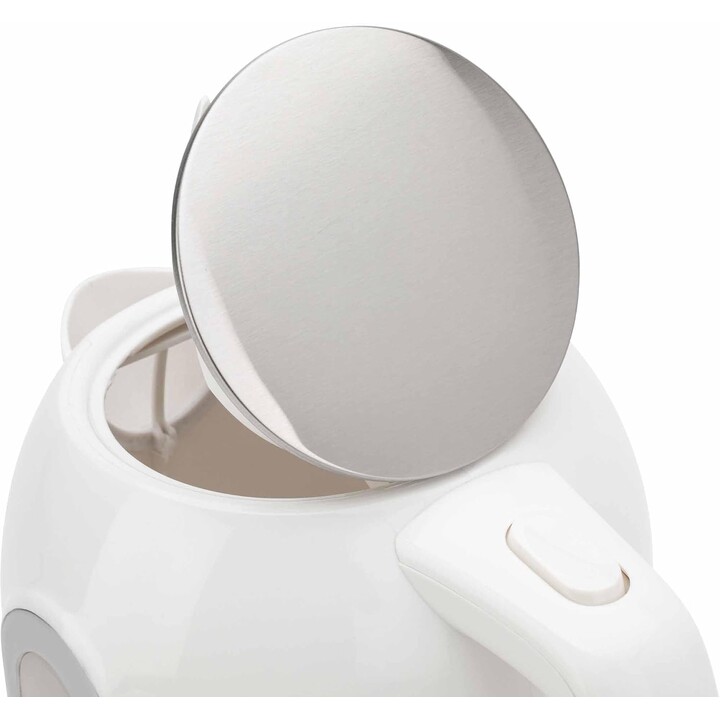 Chaleira elétrica JATA JEHA1809. Capacidade: 1,7 L. 2200 W. Velocidade máxima. Filtro anticalcário removível. Base giratória a 3