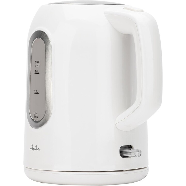 Chaleira elétrica JATA JEHA1809. Capacidade: 1,7 L. 2200 W. Velocidade máxima. Filtro anticalcário removível. Base giratória a 3