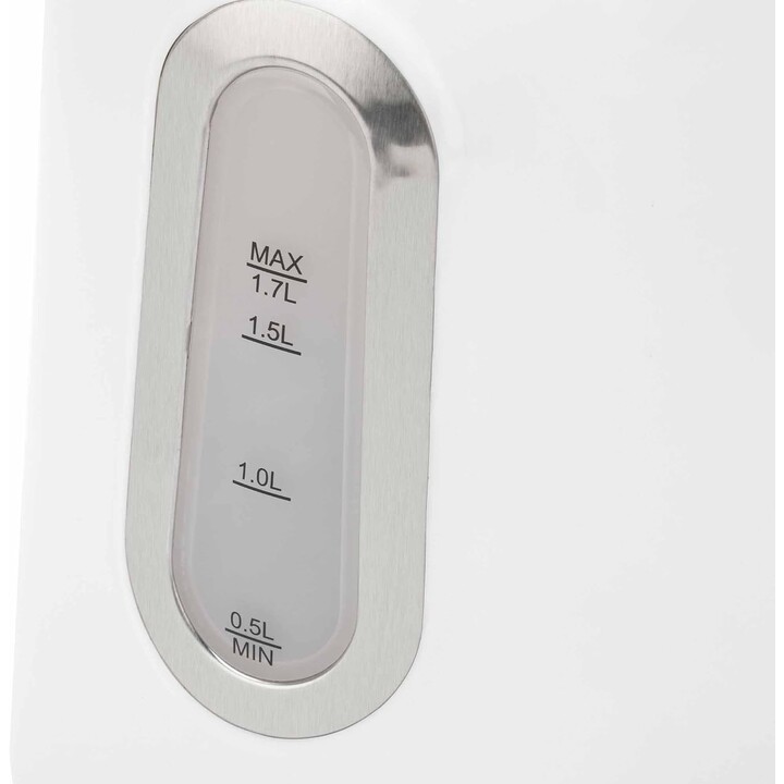 Chaleira elétrica JATA JEHA1809. Capacidade: 1,7 L. 2200 W. Velocidade máxima. Filtro anticalcário removível. Base giratória a 3