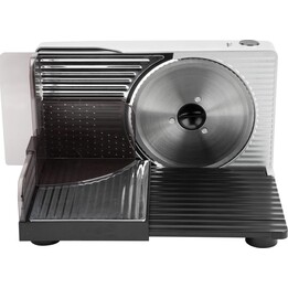 Fatiador elétrico de alimentos Jata JECF1820 com lâmina removível em aço inoxidável. 17 cm de diâmetro. Regulador de espessura d
