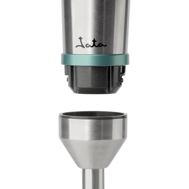 Batidora de mano JATA JEBT1853 de 1000 W. Cable en espiral extensible. 4 cuchillas de acero inoxidable. Base desmontable de acer