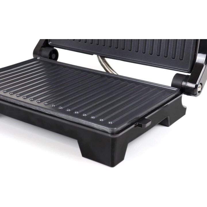 JATA JEGR1107 : double grill électrique 1 000 W, appareil à sandwichs et grill à 180°, plaques antiadhésives sans PFOA, ouvertur