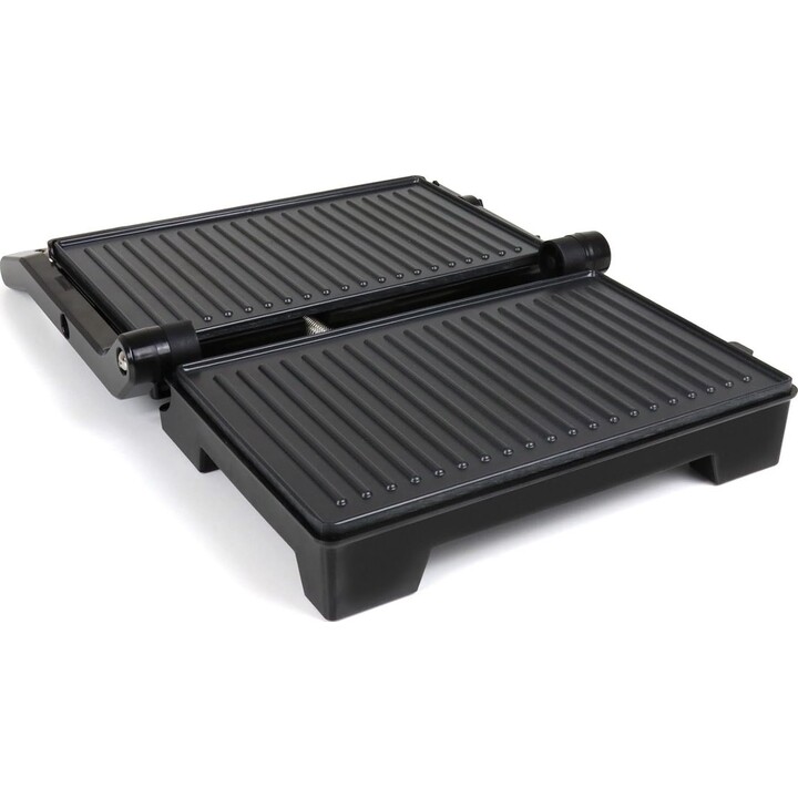 JATA JEGR1107 : double grill électrique 1 000 W, appareil à sandwichs et grill à 180°, plaques antiadhésives sans PFOA, ouvertur