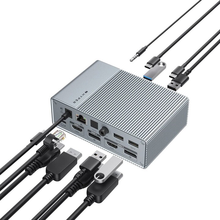 HyperDrive GEN2-Dockingstation mit 15 USB-C-Anschlüssen