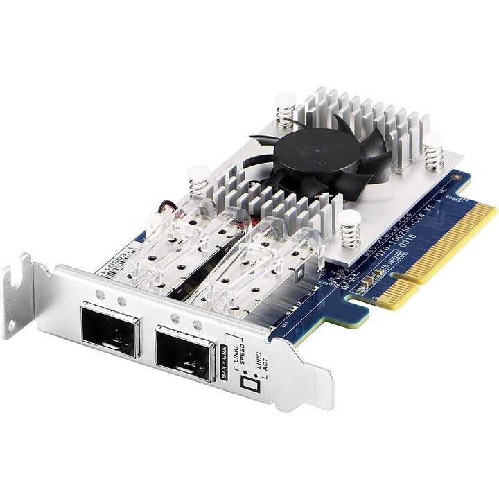 Scheda di rete interna in fibra ottica QNAP QXG-25G2SF-CX6 da 25.000 Mbit/s