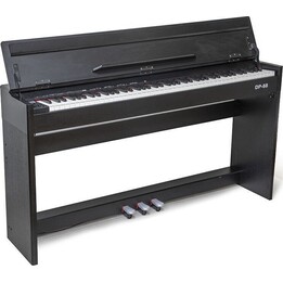 Piano digital V-TONE DP-88 BK negro con soporte