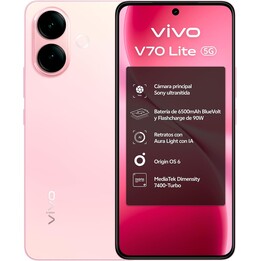 Vivo V70 Lite 5G, 6 Go 256 Go, 6,77 AMOLED, 6500 mAh, rose