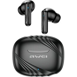 Fones de ouvido Awei TA6 ANC Bluetooth pretos