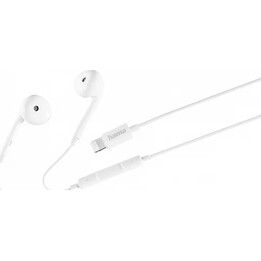 Hama Headphones Glow with Microphone White