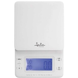 Jata HBAL1775 - Bilancia da cucina digitale, senza batterie, ricaricabile tramite USB, alta precisione, fino a 3 kg, schermo LCD